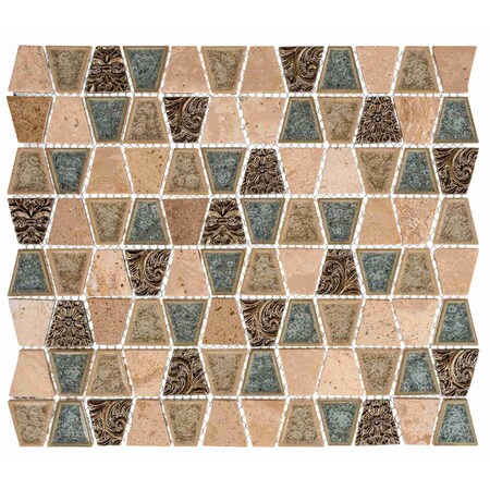 ANDOVA TILES Exploration Egypt 1 X 1 Grid Mosaic Wall & Floor Tile